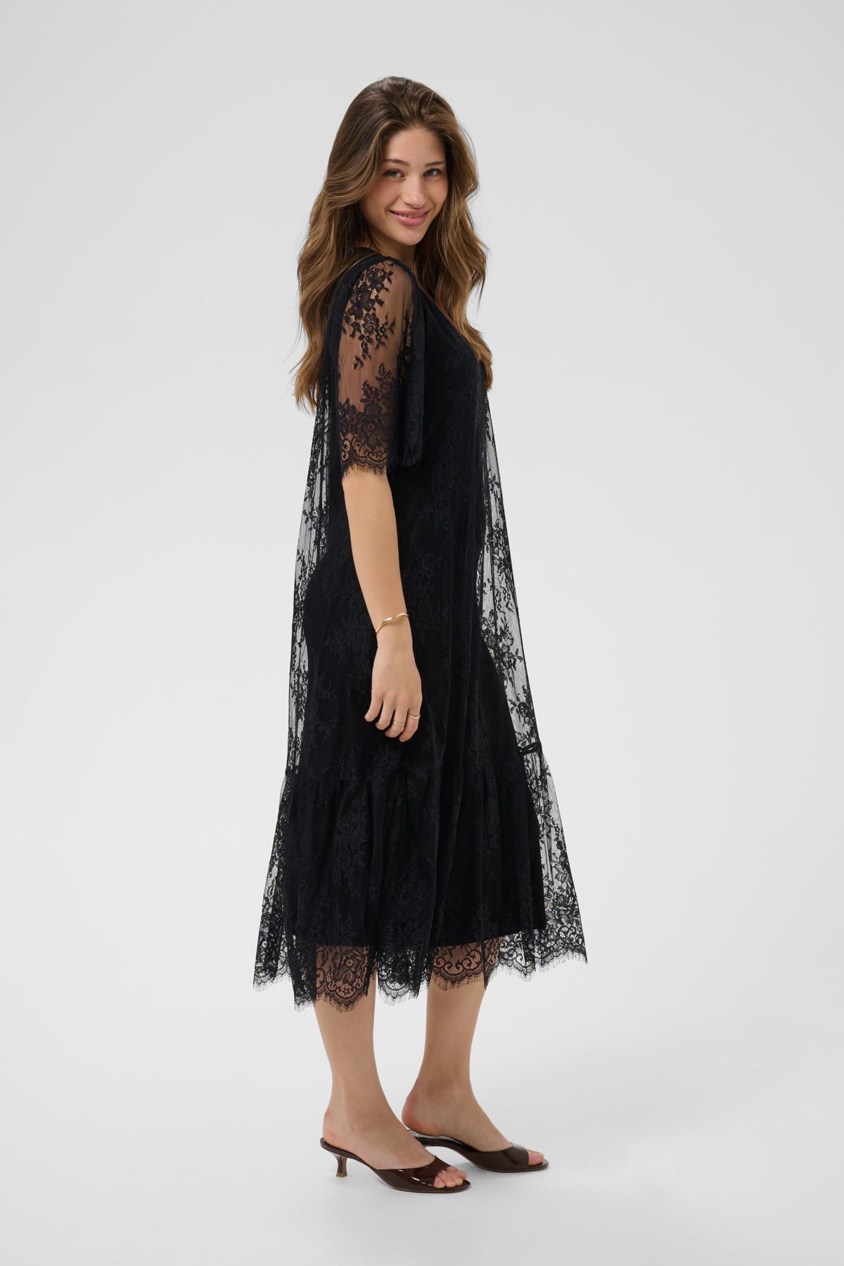 CRMira Short Sleeve Midi Dress Pitch Black - 100120 - 10615723