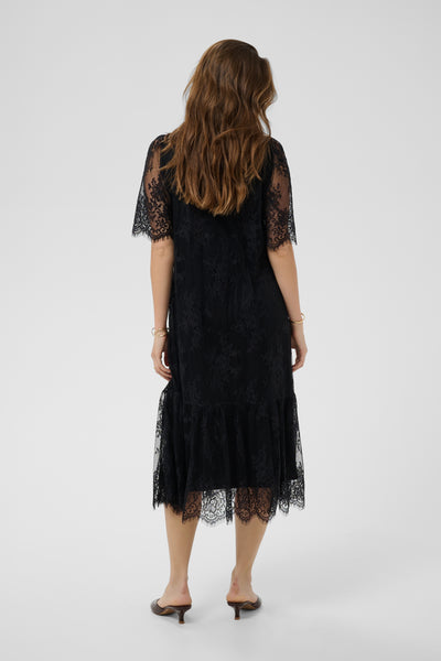 CRMira Short Sleeve Midi Dress Pitch Black - 100120 - 10615723 Thumbnail