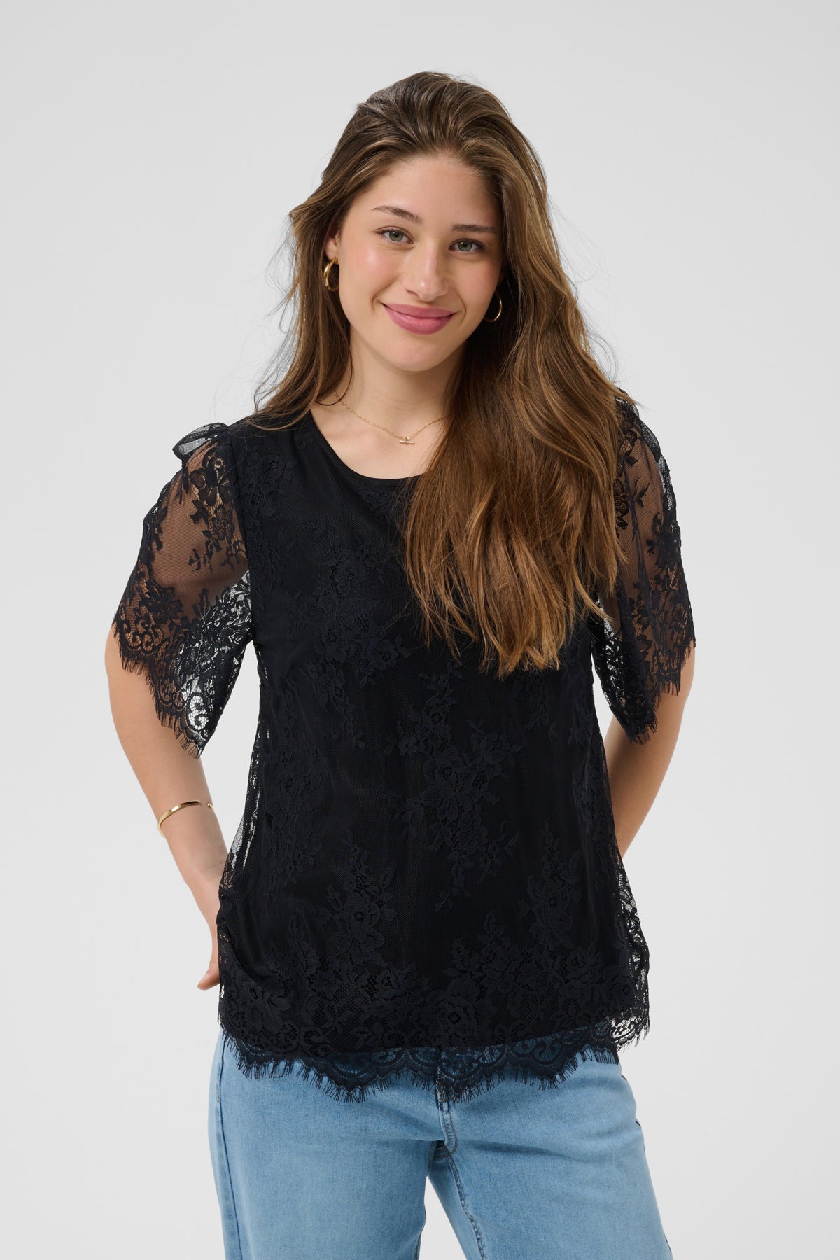 CRMira Short Sleeve Blouse Pitch Black - 100120 - 10615725