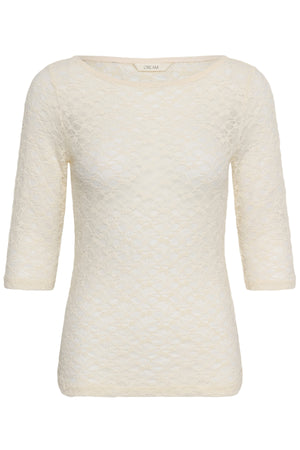 CROrina Fitted Lace T-Shirt Eggnog - 120601 - 10615734