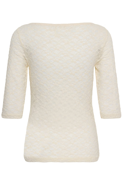 CROrina Fitted Lace T-Shirt Eggnog - 120601 - 10615734 Thumbnail