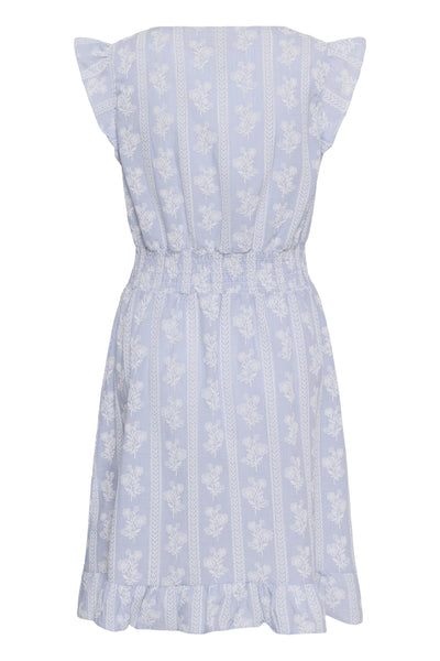 CRAmmeli Dress Blue White Stripe w. Flowers - - 10615762 Thumbnail
