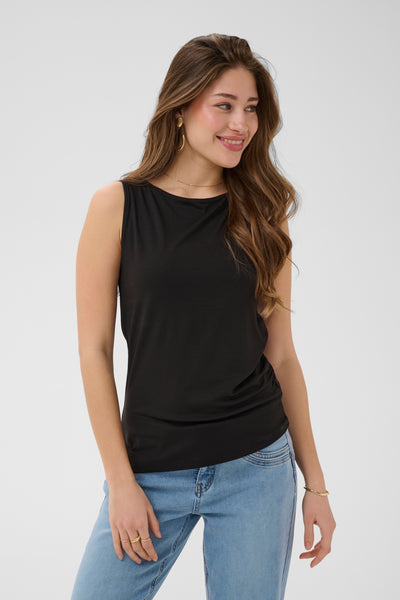 CRArmina Sleeveless Boatneck T Pitch Black - 100120 - 10615789 Thumbnail
