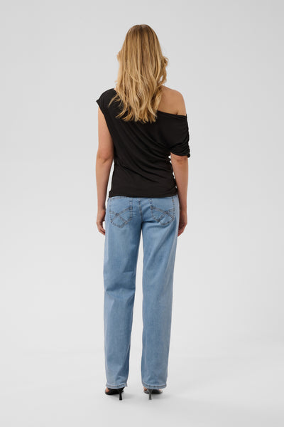 CRSonya Draped T-Shirt Pitch Black - 100120 - 10615791 Thumbnail