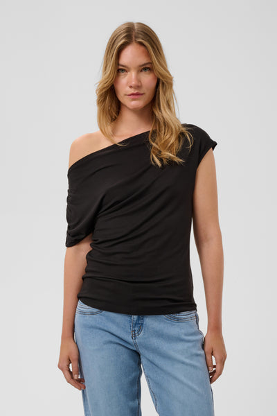 CRSonya Draped T-Shirt Pitch Black - 100120 - 10615791 Thumbnail