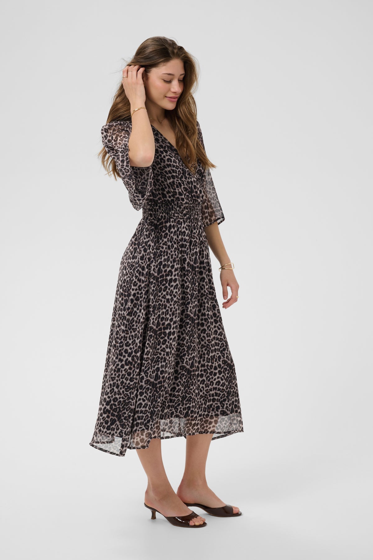 CRYuna Wrap Dress Natrual Animal Spots - 107306 - 10615802
