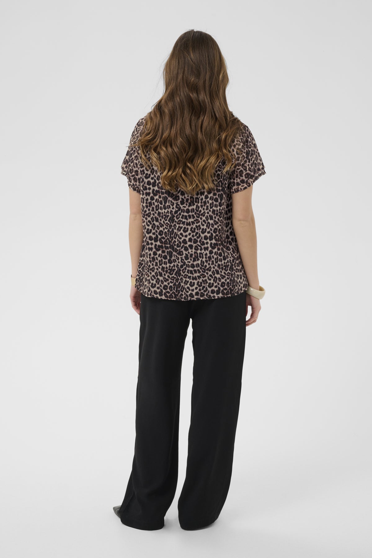 CRYuna Short Sleeve Blouse Natrual Animal Spots - 107306 - 10615803