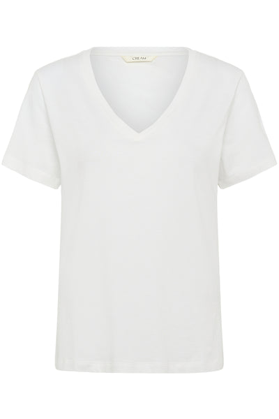 CRNeia Deep V-Neck T-Shirt Snow White - 110602 - 10615819 Thumbnail