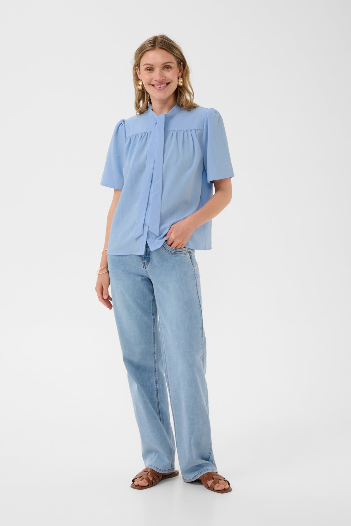 CRTamira Tie Shirt Frozen Fjord - 153917 - 10616010