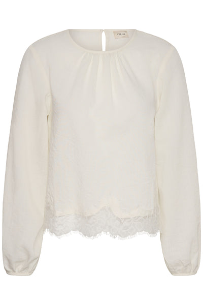 CRTamira Lace Detail Blouse Eggnog - 120601 - 10616011 Thumbnail