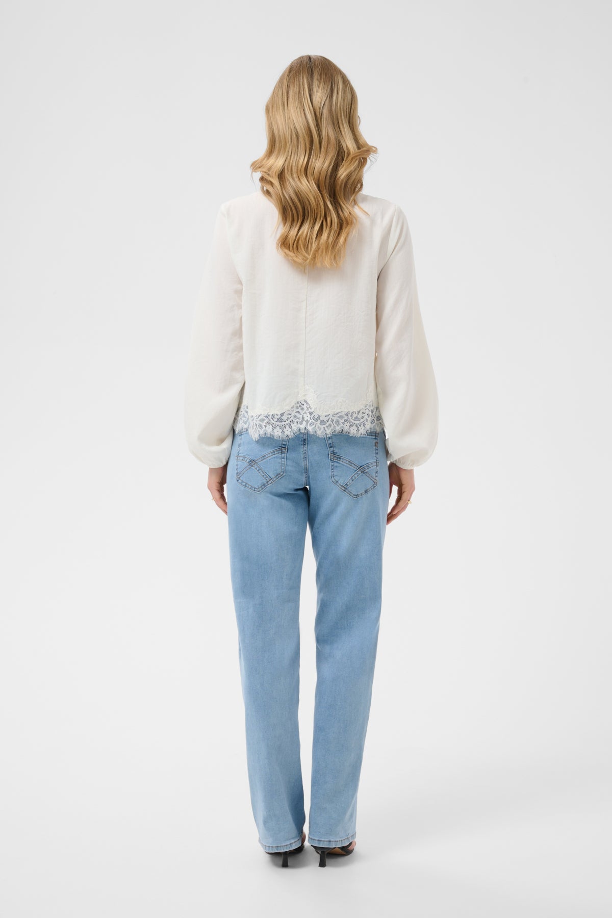 CRTamira Lace Detail Blouse Eggnog - 120601 - 10616011