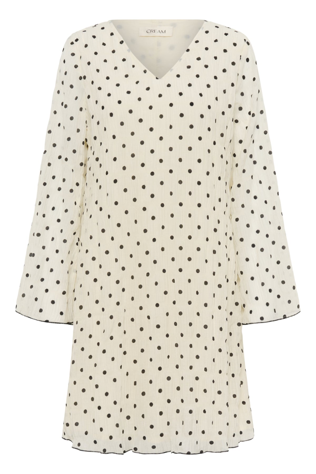 CRLonna Dress White w. Black Dot - 1000746 - 10616012
