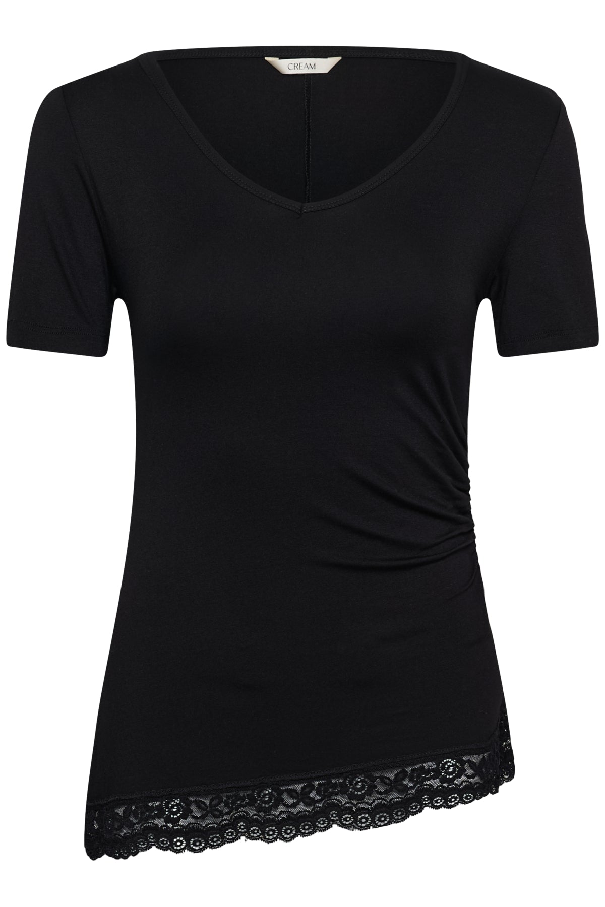 CRArmina Lace Detail T-Shirt Pitch Black - 100120 - 10616047