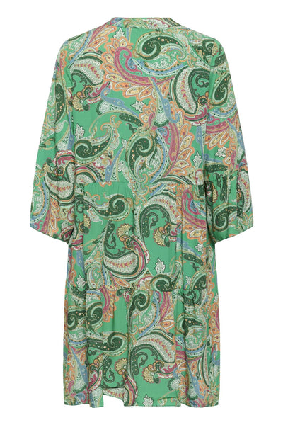 CRGina Dress Green Paisley - 10650816 Thumbnail