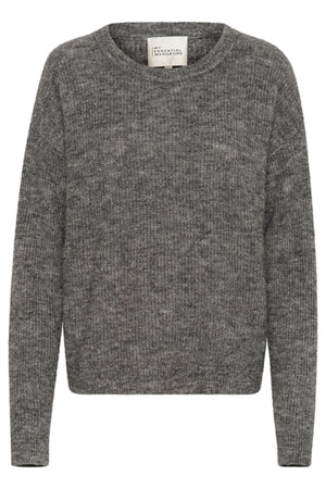 05 THE KNIT PULLOVER 10703603 Dark grey melange