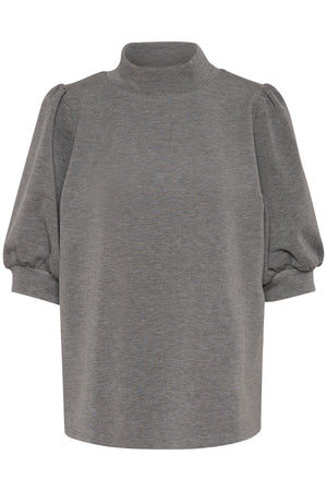21 THE PUFF BLOUSE Dark grey melange
