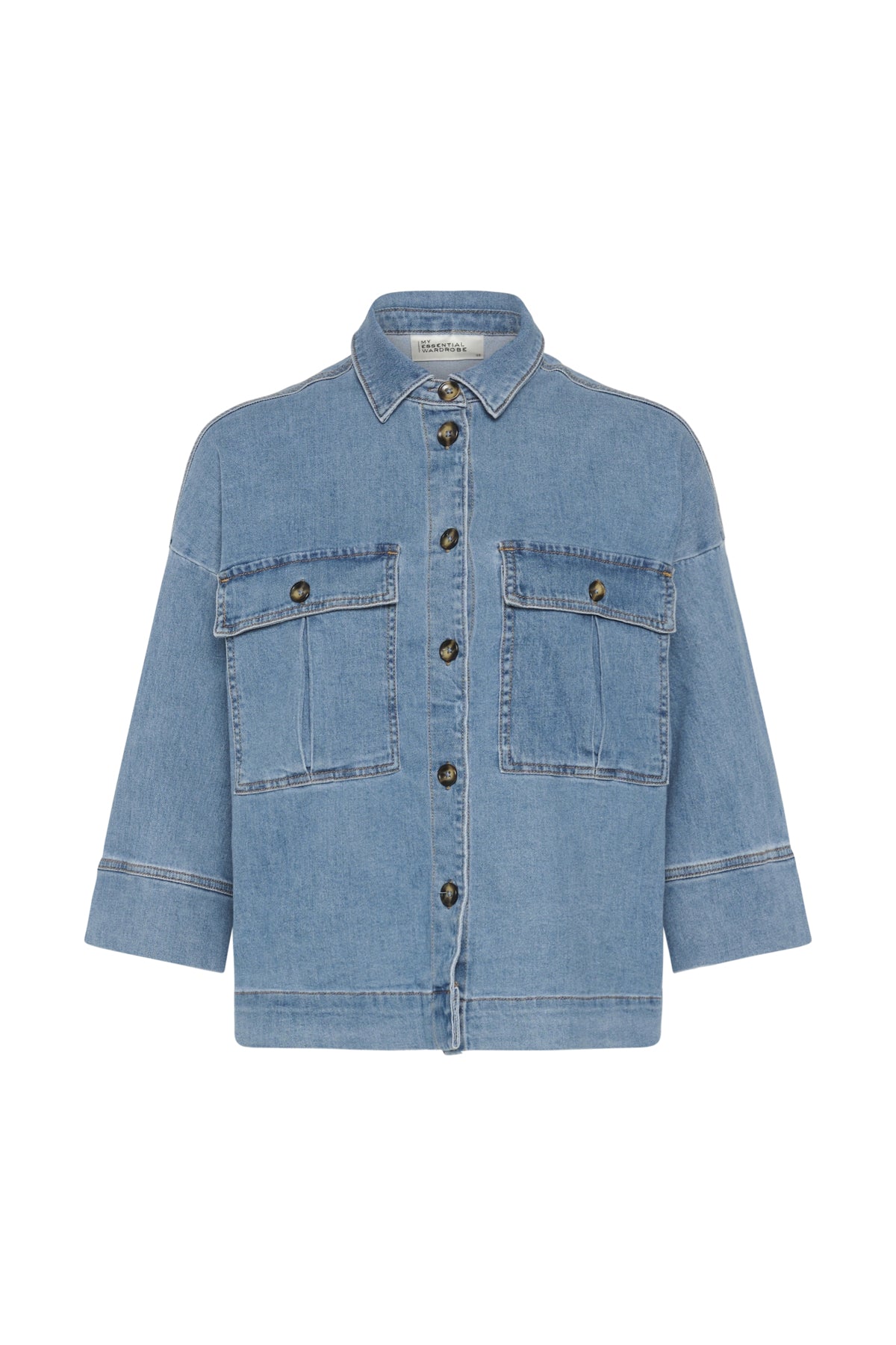 LaraMW Short shirt 115 Medium Blue Wash - 10703988