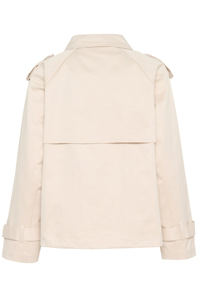 MiraMW Short trenchcoat Oatmeal Thumbnail