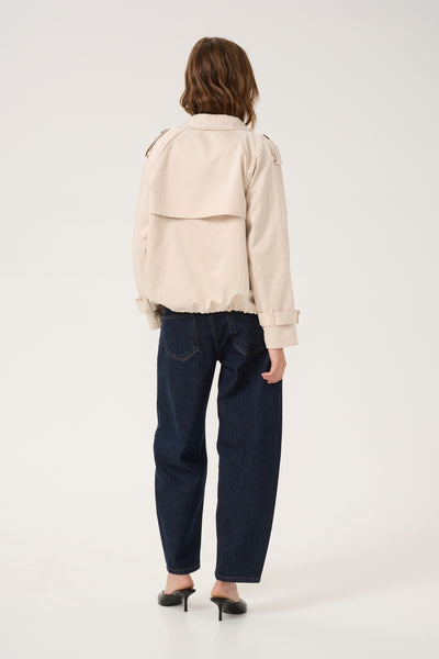 MiraMW Short trenchcoat Oatmeal Thumbnail