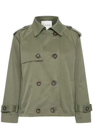 MiraMW Short trenchcoat Dusty Olive