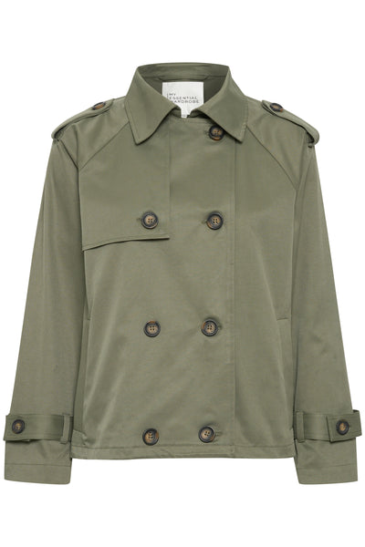 MiraMW Short trenchcoat Dusty Olive Thumbnail