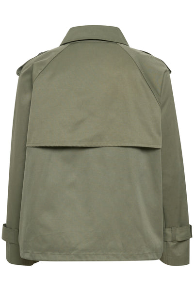 MiraMW Short trenchcoat Dusty Olive Thumbnail