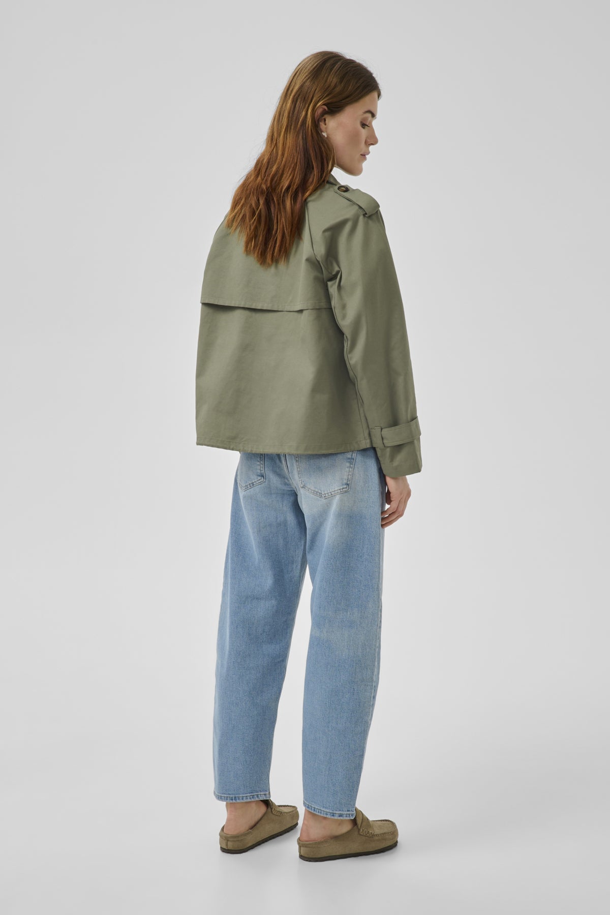 MiraMW Short trenchcoat Dusty Olive