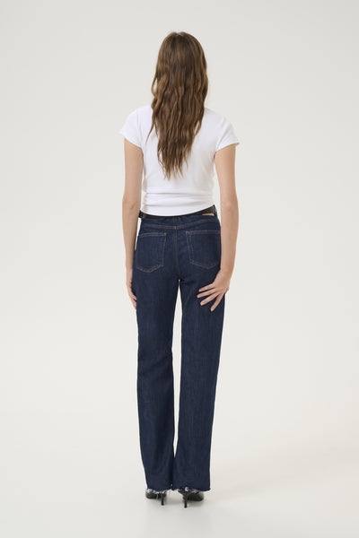 DaisyMW 139 High Straight Slit Dark Blue Un-Wash - 10704233 Thumbnail
