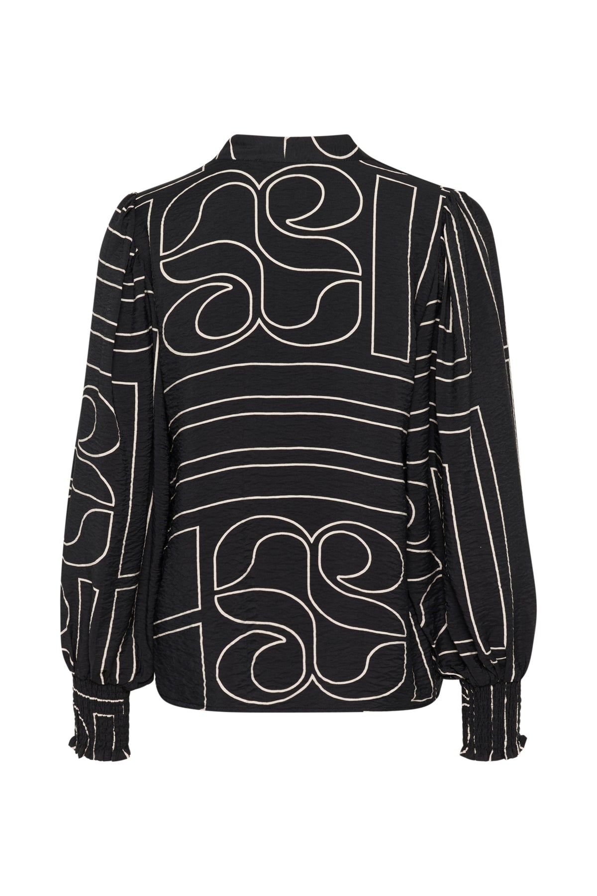 KellyMW Blouse Black AOP - 10704579