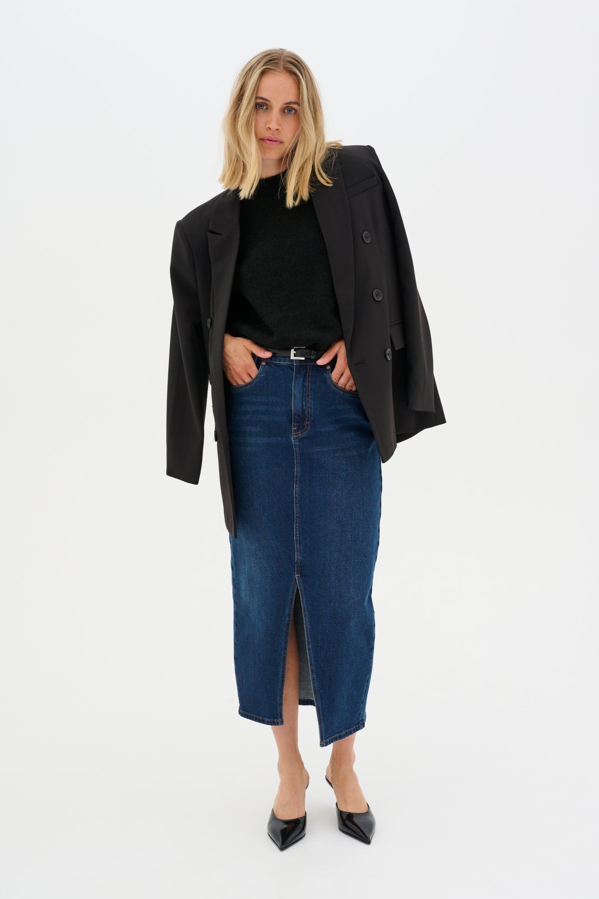 DangoMW 144 Long Skirt Dark blue Wash - 10704621