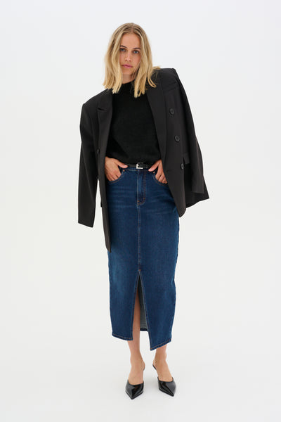 DangoMW 144 Long Skirt Dark blue Wash - 10704621 Thumbnail