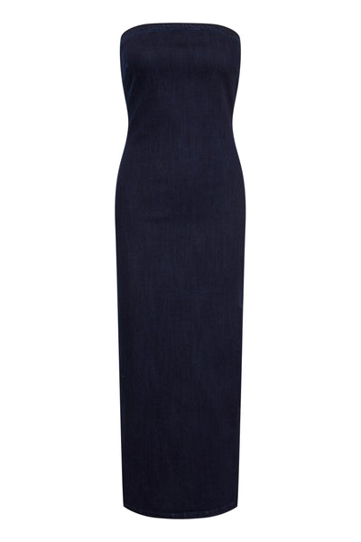 AyoMW 158  Denim Dress Dark Blue Un-Wash - 10704651 Thumbnail