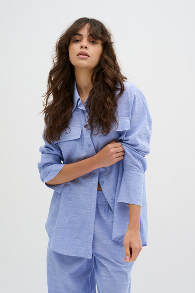 SkyeMW Shirt Delft Blue Striped - 10704690 Thumbnail