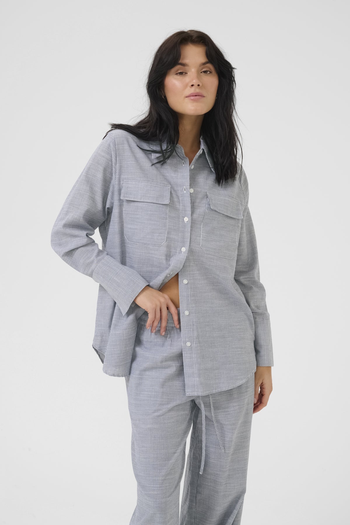 SkyeMW Shirt Dark Sapphire Blue Striped - 10704690