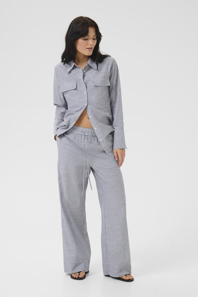 SkyeMW Wide Pant Dark Sapphire Blue Striped - 10704723 Thumbnail