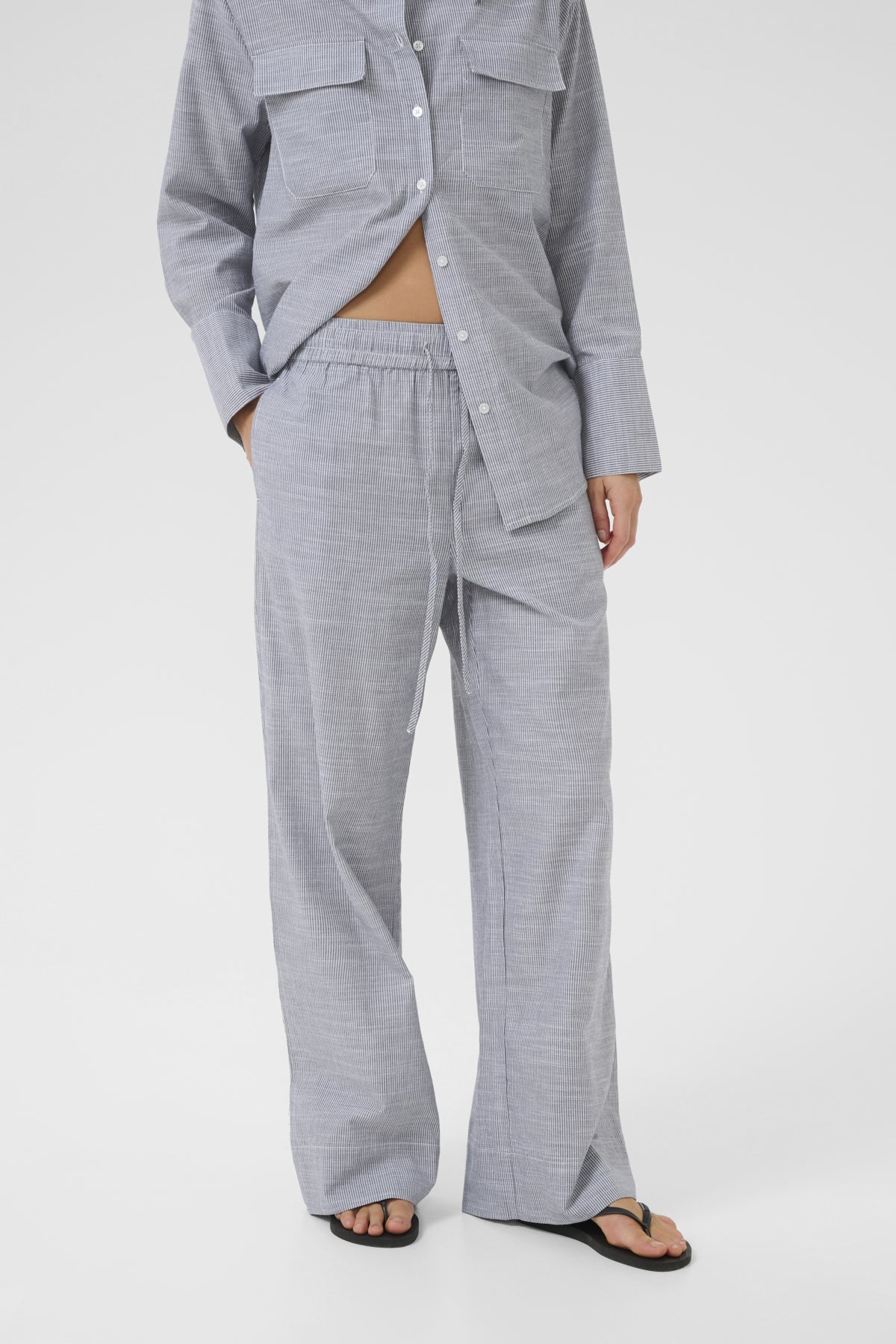 SkyeMW Wide Pant Dark Sapphire Blue Striped - 10704723