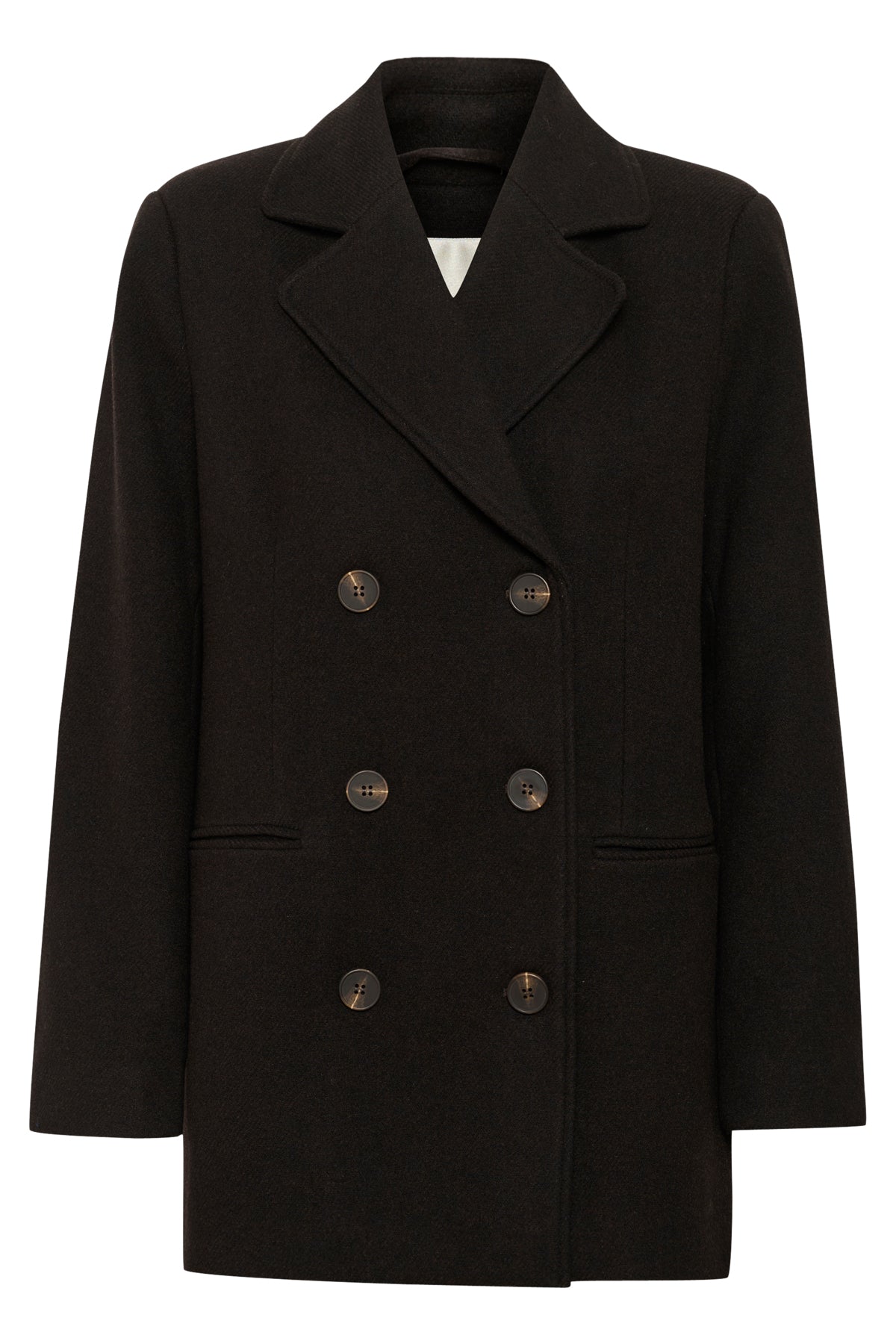 FrannieMW Short Coat Espresso Melange - 10704761