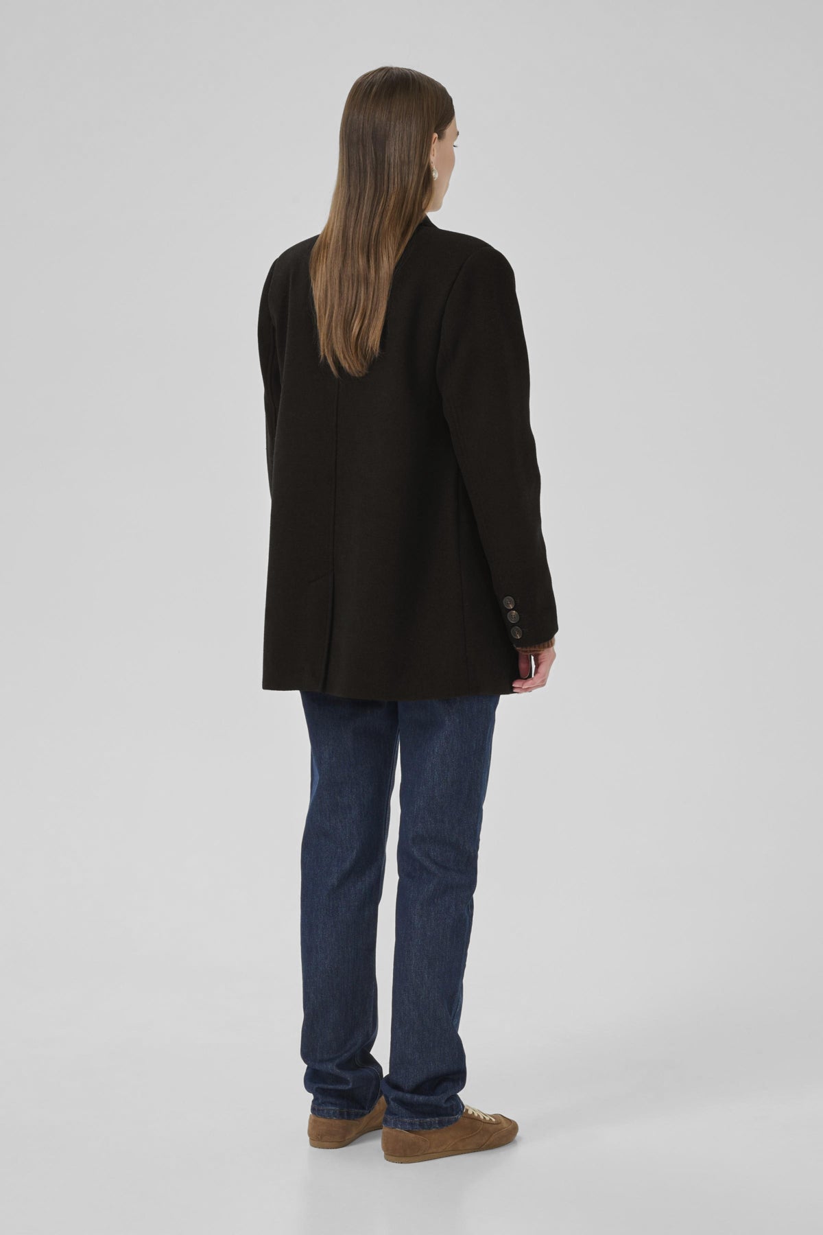 FrannieMW Short Coat Espresso Melange - 10704761