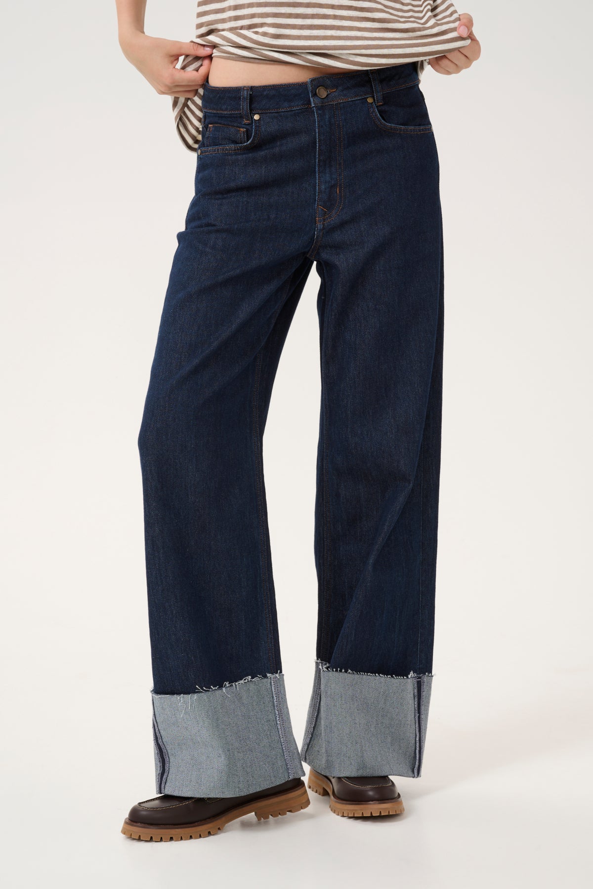 DalviMW 139 High Wide Dark Blue Un-Wash - 10704798