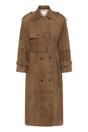 TaraMW Suede Trenchcoat Cognac - 108673 - 10704830