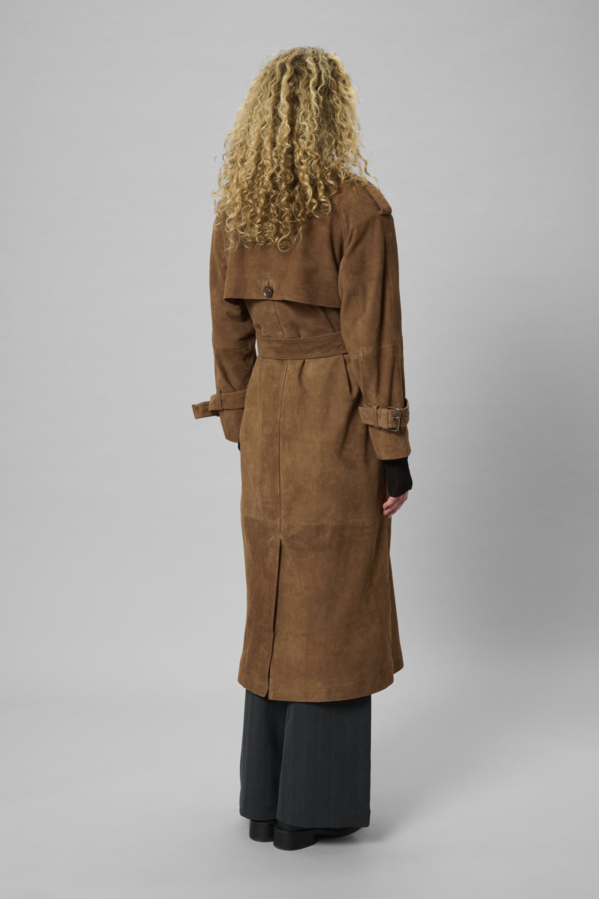 TaraMW Suede Trenchcoat Cognac - 108673 - 10704830