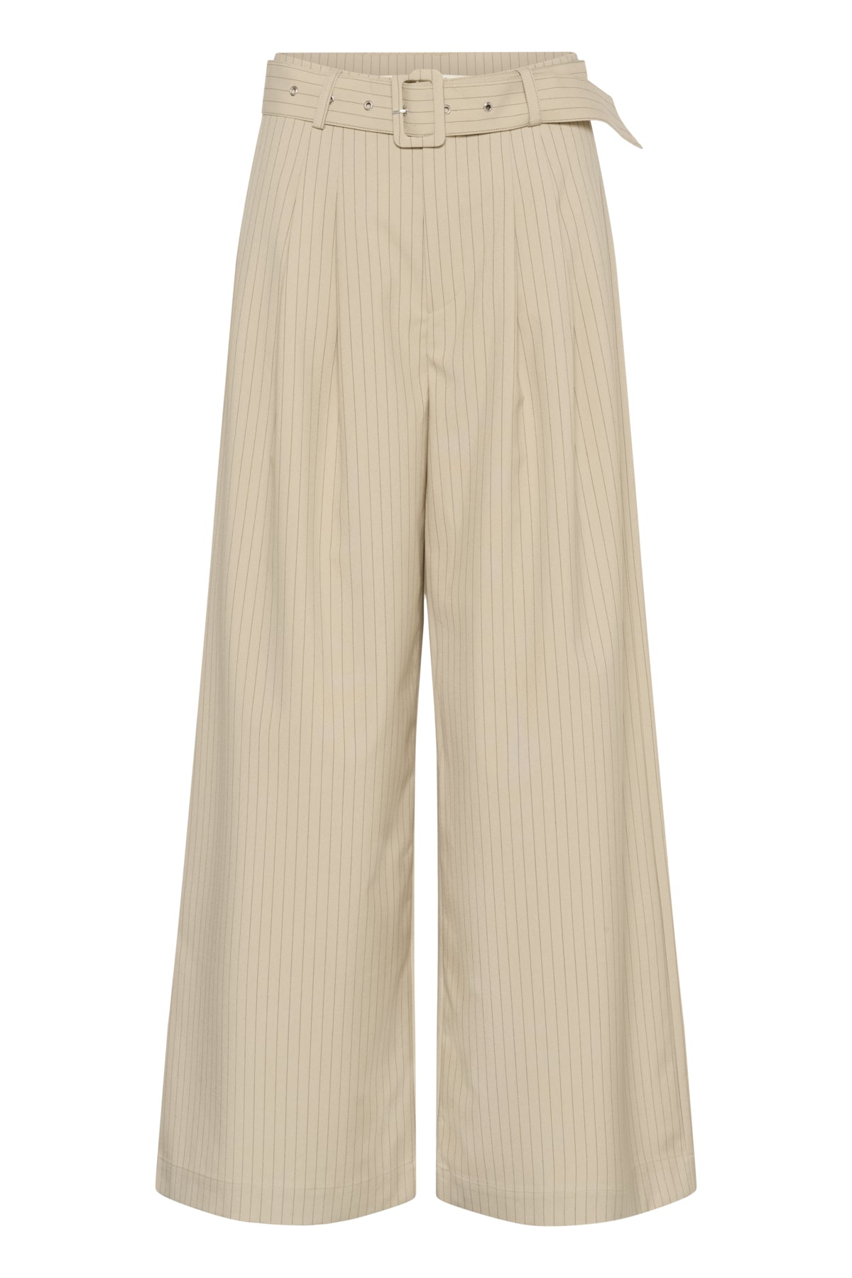 VittaMW High Wide Pant Brown Rice W. Stripe - 109171 - 10704999