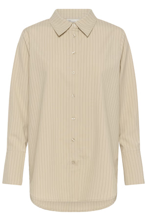 VittaMW Shirt Brown Rice W. Stripe - 109171 - 10705001