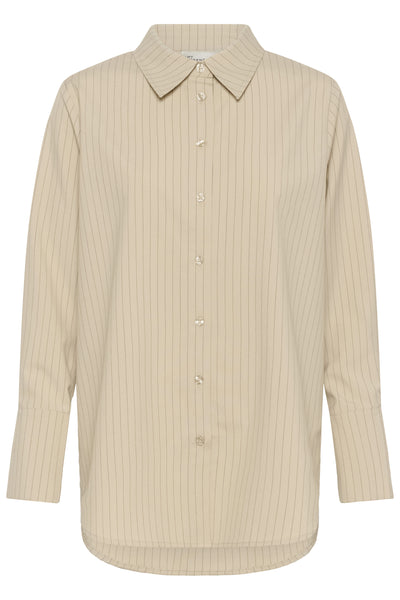 VittaMW Shirt Brown Rice W. Stripe - 109171 - 10705001 Thumbnail