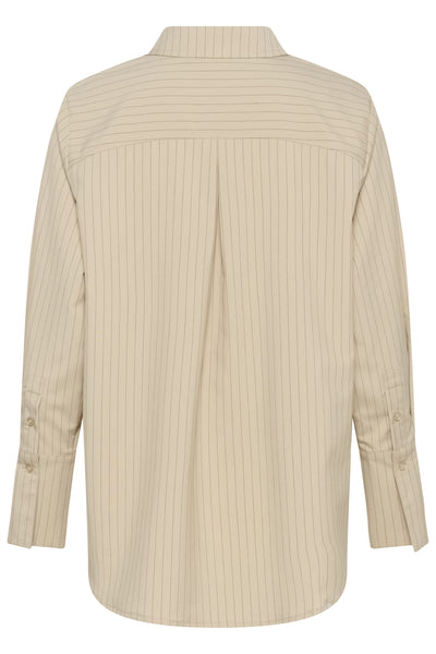 VittaMW Shirt Brown Rice W. Stripe - 109171 - 10705001 Thumbnail