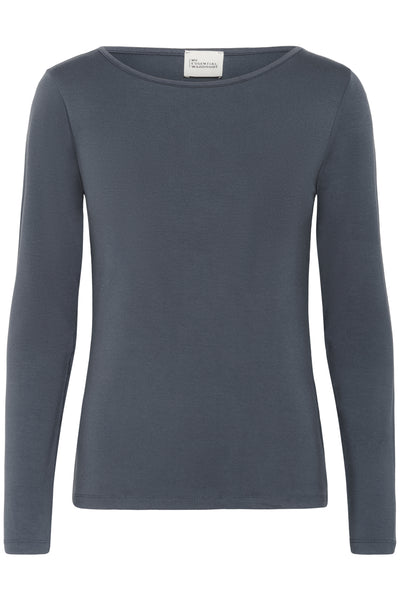 VistaMW Boat Neck Blouse Dark Slate - 10705004 Thumbnail