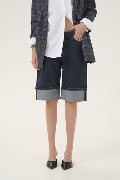 DalviMW 139 Shorts Dark Blue Un-Wash - 10705040 Thumbnail