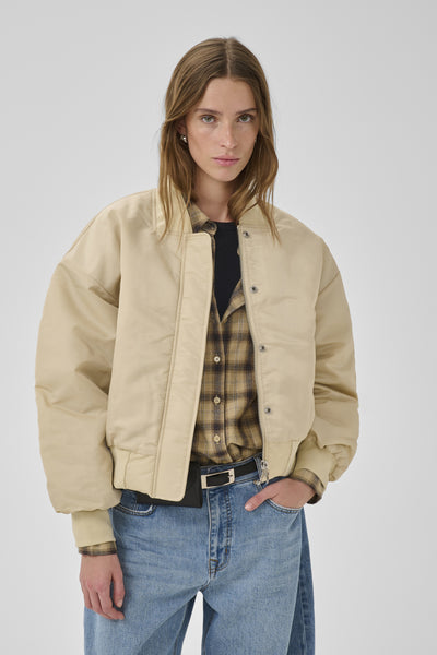HelgaMW Short  Bomber Jacket Brown Rice - 131105 - 10705042 Thumbnail
