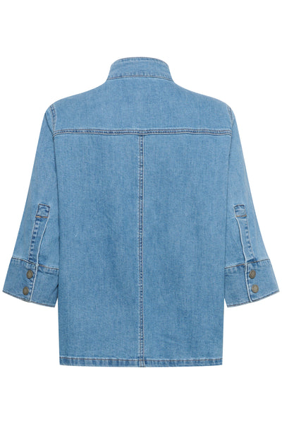 LaraMW 115 Boxy Blouse Medium Blue Wash - 10705079 Thumbnail