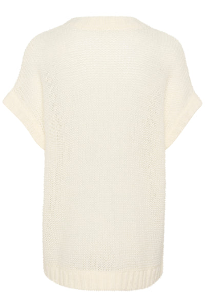 LingoMW Emb. Knit Vest Snow White Thumbnail